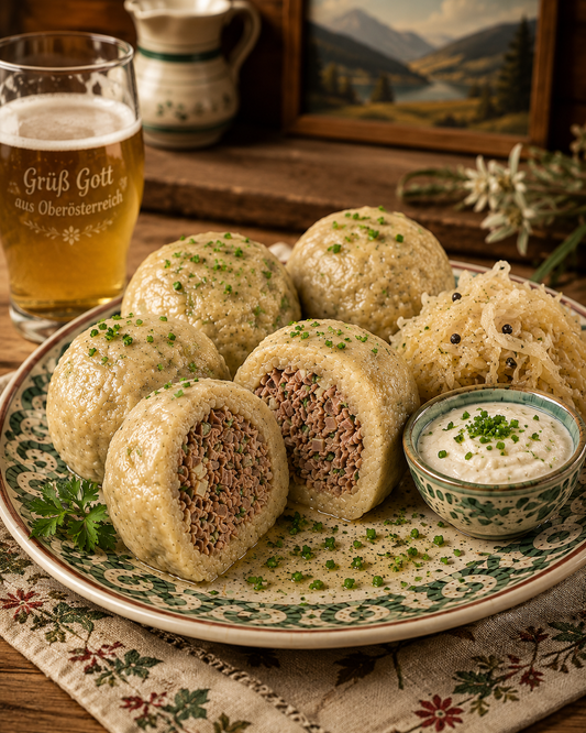 Hausrucker Hascheeknödel – Deftig gefüllt · nach oberösterreichischer Art