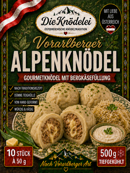 Vorarlberger Alpenknödel – Mit Bergkäse & Alpenkräutern · nach Vorarlberger Art