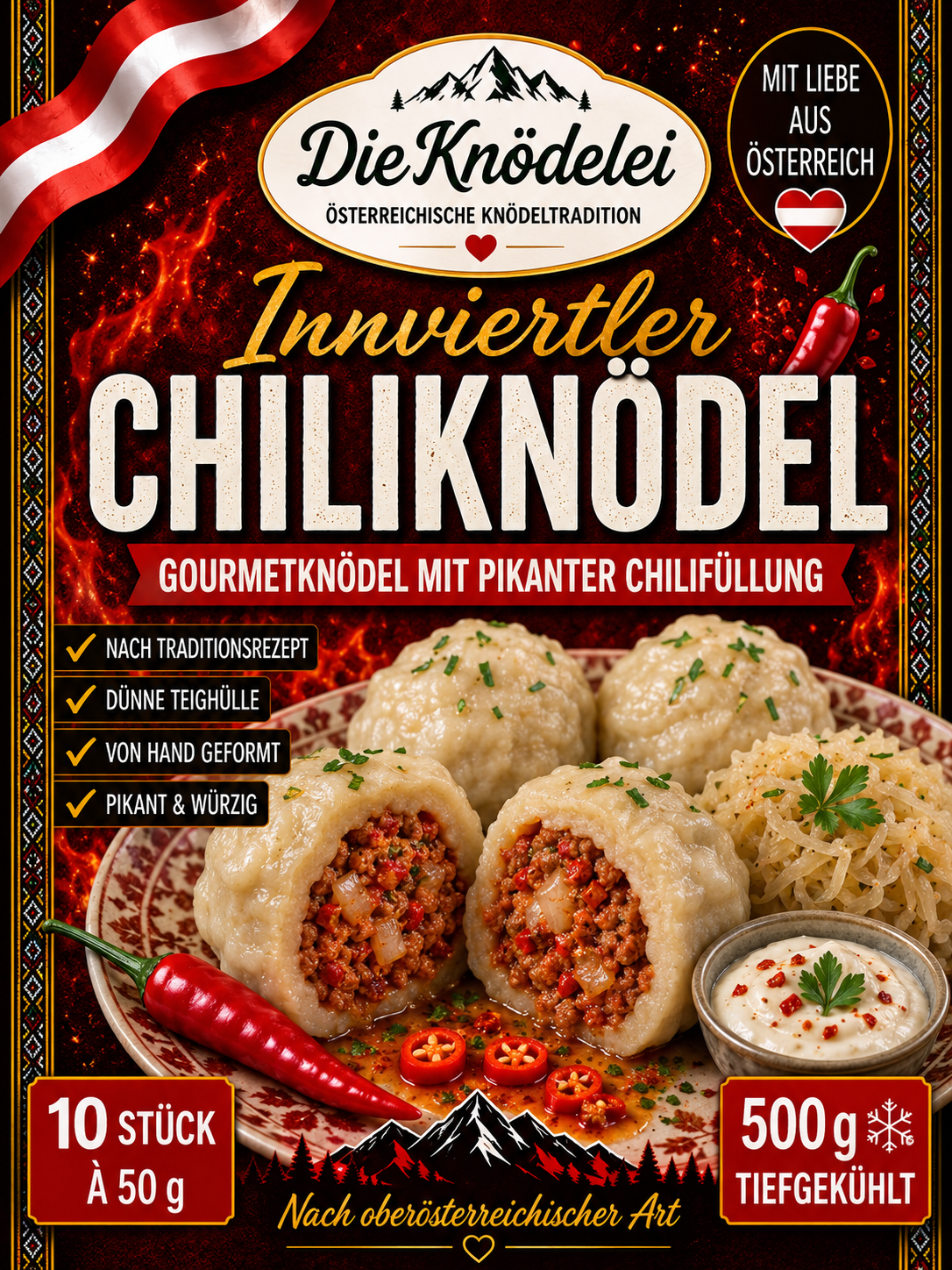 Innviertler Chiliknödel – Pikant gefüllt · nach oberösterreichischer Art