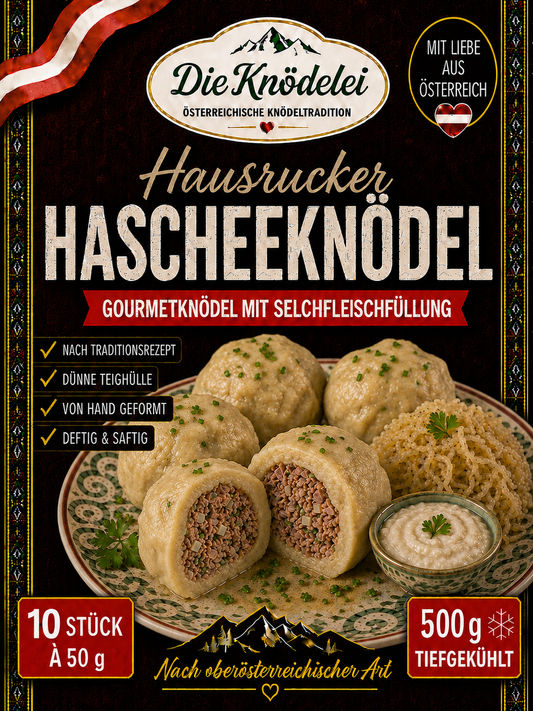 Hausrucker Hascheeknödel – Deftig gefüllt · nach oberösterreichischer Art