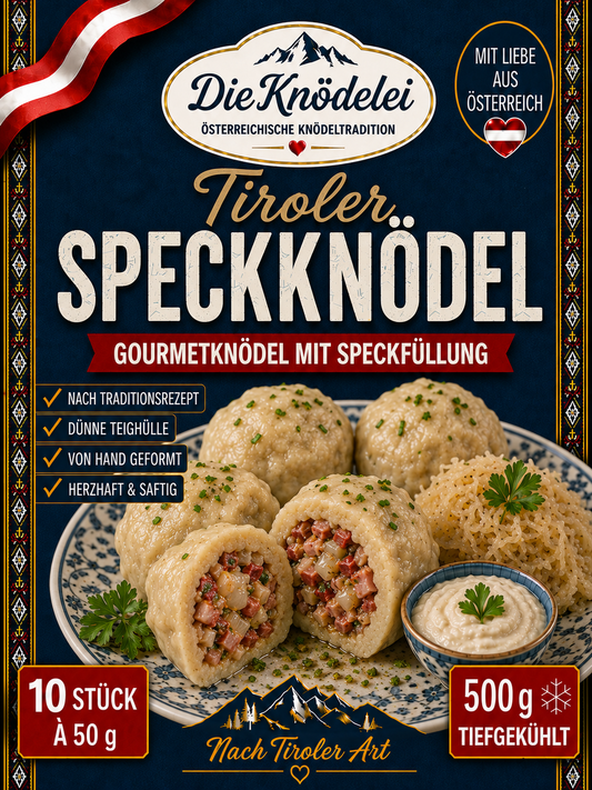 Tiroler Speckknödel – Herzhaft gefüllt · nach Tiroler Art