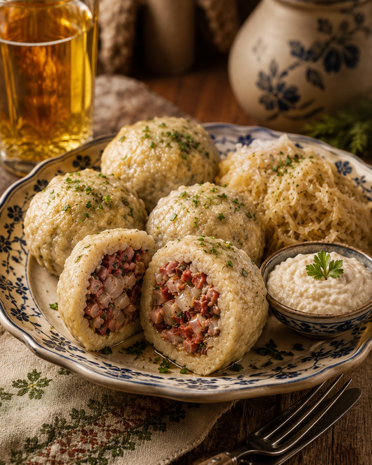 Tiroler Speckknödel – Herzhaft gefüllt · nach Tiroler Art